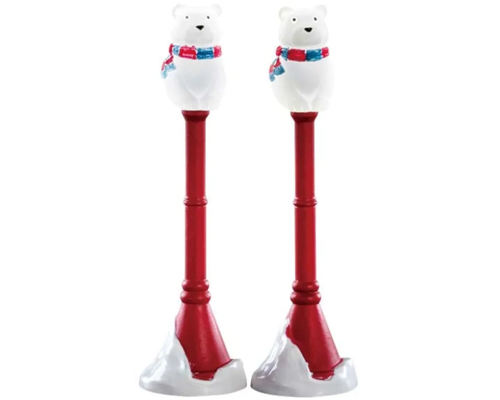 Lemax Christmas Villages* Village 74230 Polar Bear Street Lamp, Set Of 2, B/O (4.5V) 74230