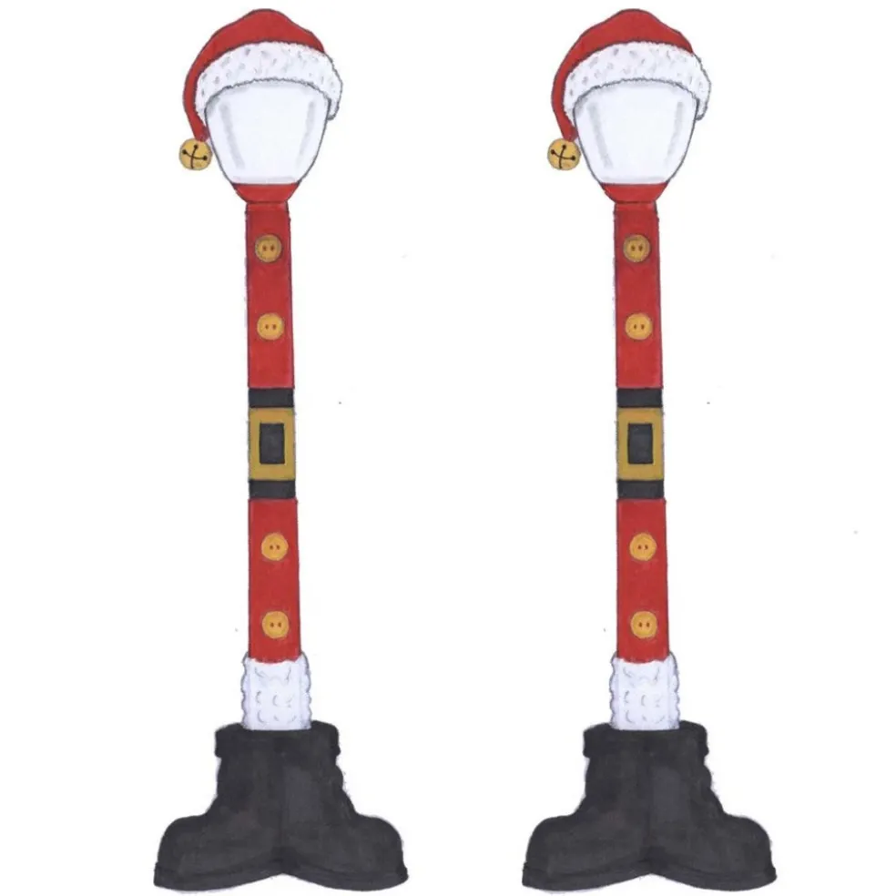 Lemax Christmas Villages* Village 64067 Santa Street Lamp, Set Of 2, B/O (4.5V) 64067