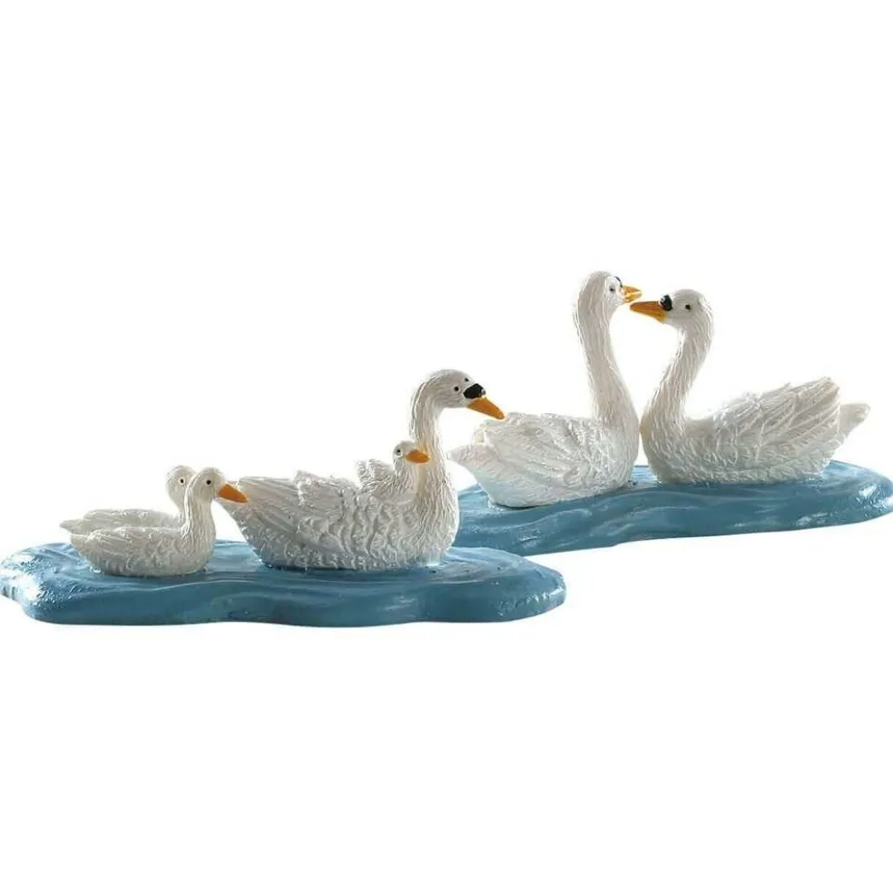 Lemax Christmas Villages* Village 2021 Swans, Set Of 2 82613