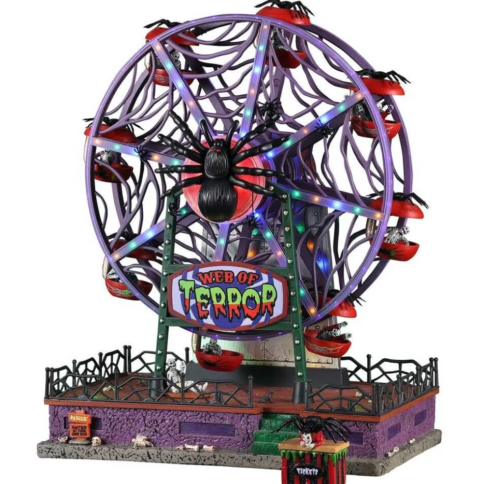 Lemax Halloween Villages* Village 2021 Web Of Terror Ferris Wheel 14823