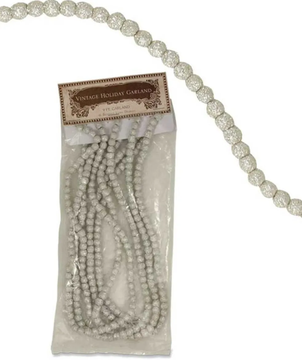 Bethany Lowe Traditional*Lg4442 Platinum Glitter Garland