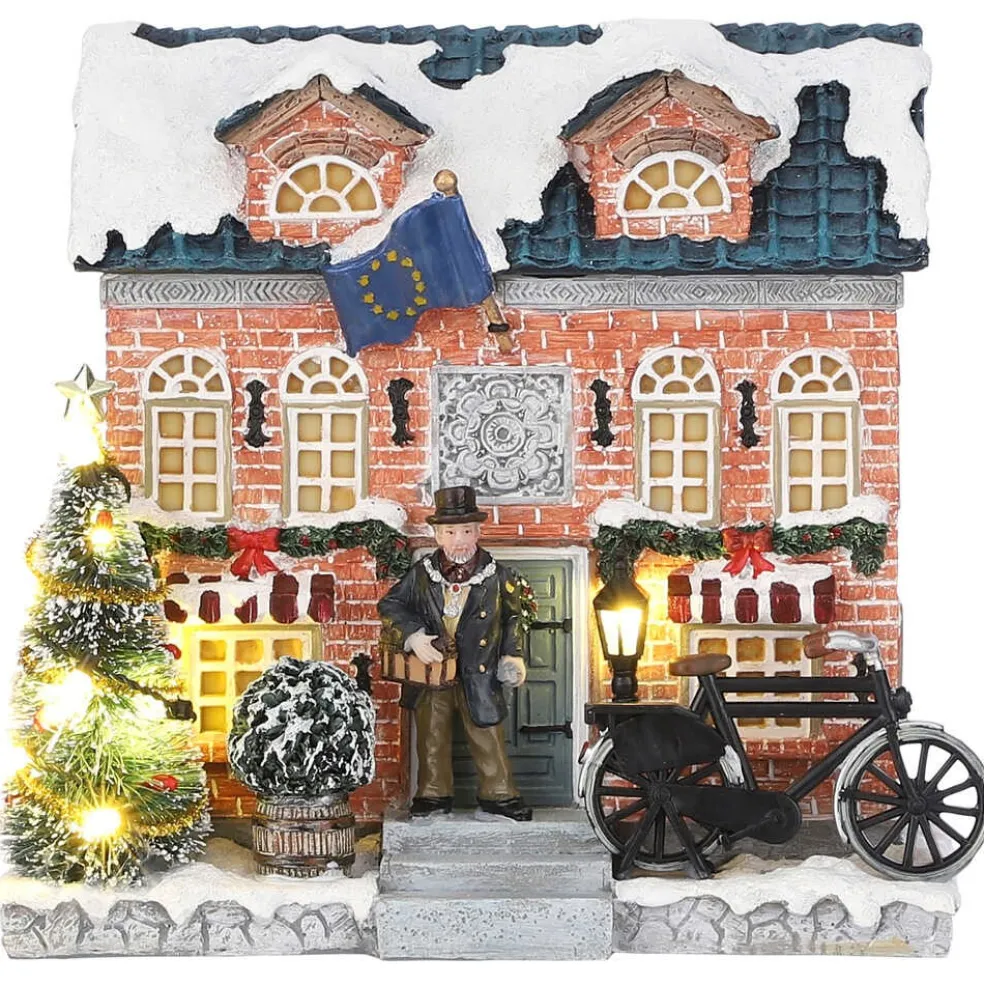 Luville Christmas Villages* Collectables City Hall Battery Operated 1084798