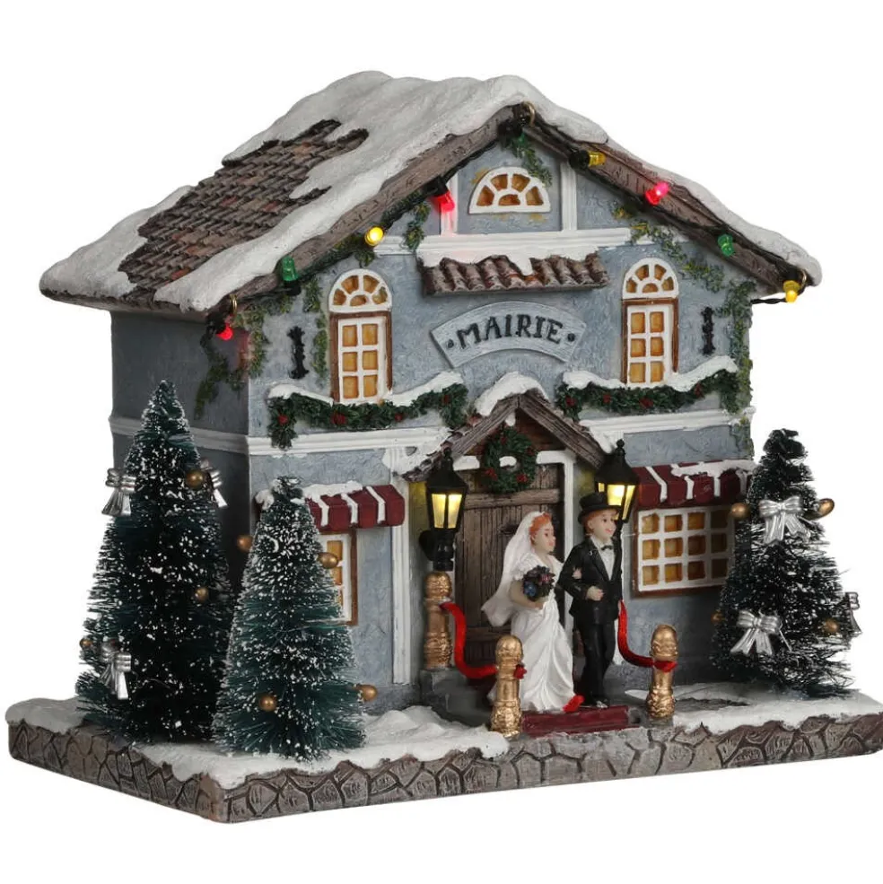 Luville Christmas Villages* Collectables Hotel De Ville Battery Operated 1034016