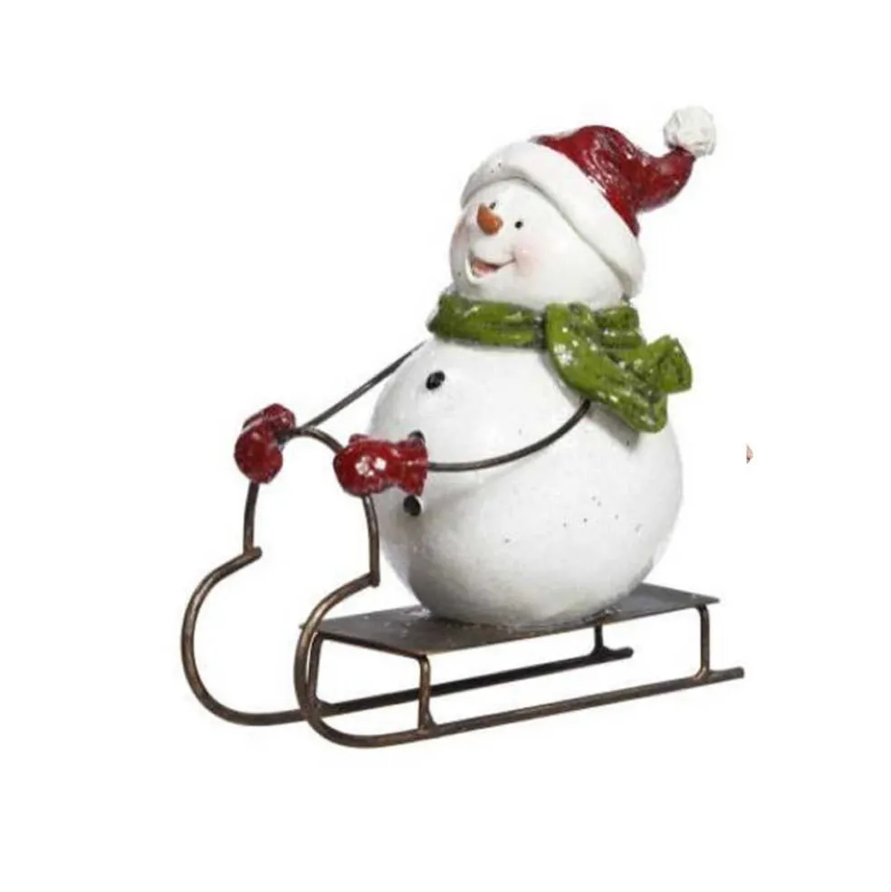 Mark Roberts Home Decors* Snowman Sledding 64-81364