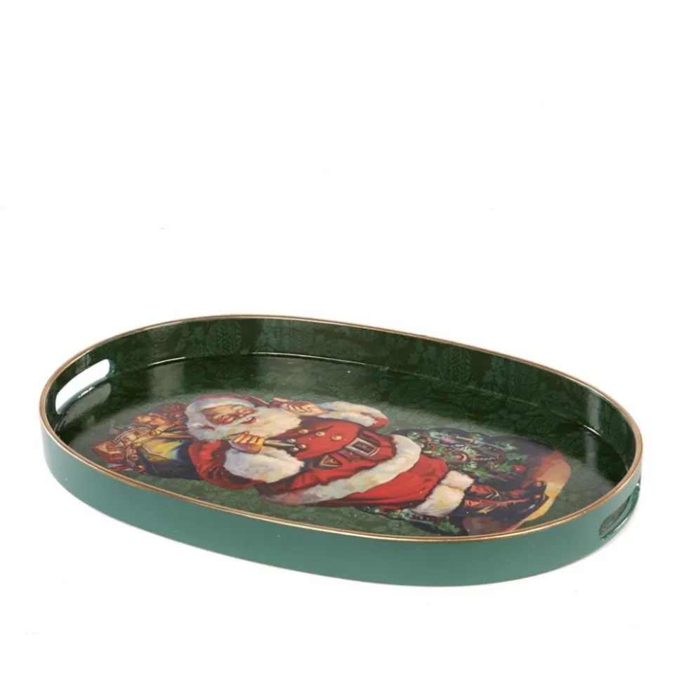 Goodwill Home Decors*Oval Santa With Toys Tray Y 61323