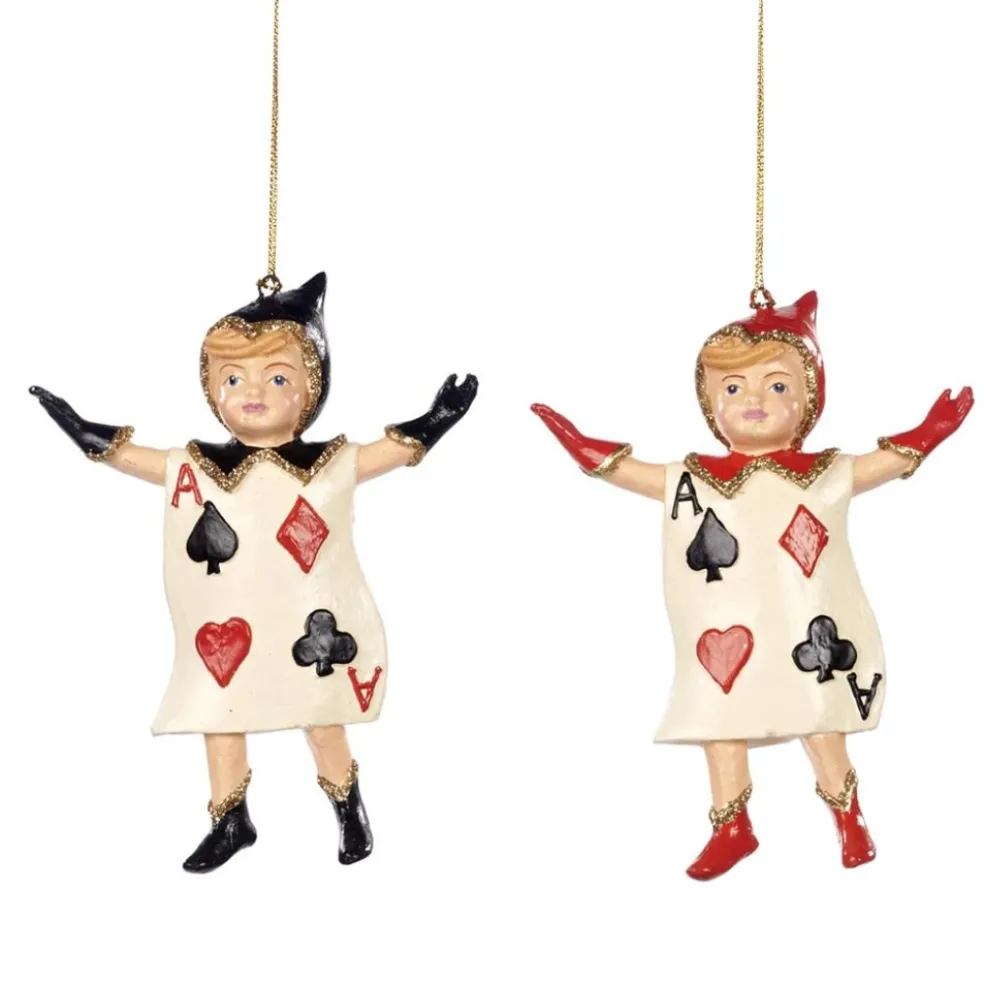 Goodwill Christmas Tree*Playing Card Boy Ornament 2 Assorted Alice In Wonderland B96416