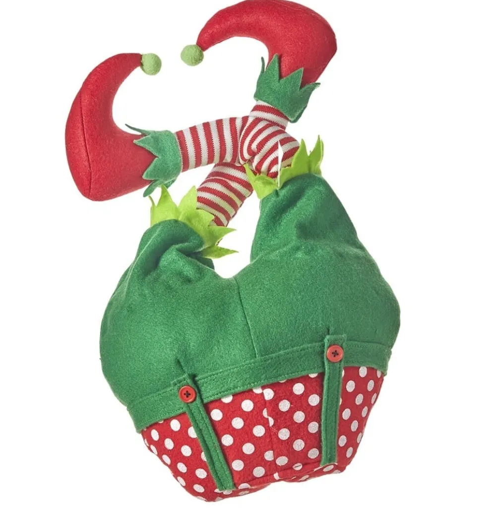 Raz Imports North Pole* 20Inch Animated Musical Elf Legs 4116344 Green