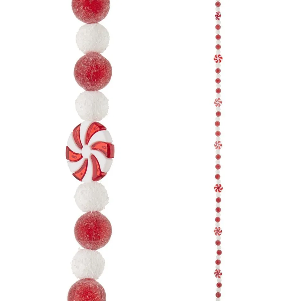 Raz Imports Home Decors* 4Inch Peppermint And Ball Candy Garland G4120013