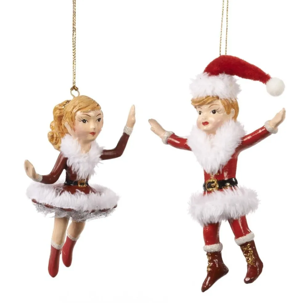Goodwill Christmas Tree*Santa Boy And Girl 2 Assorted B 96752