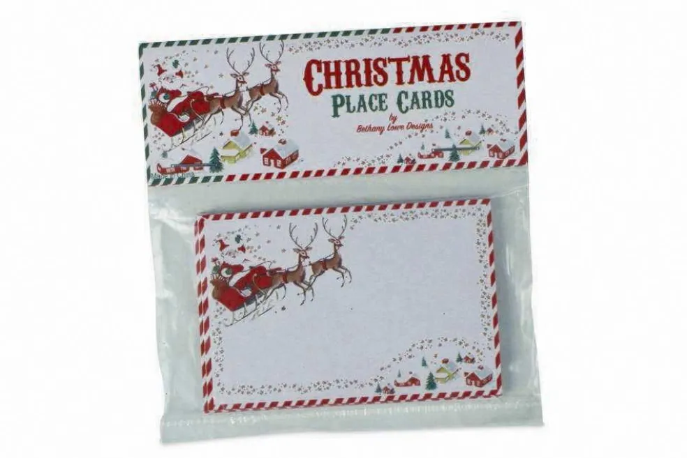 Bethany Lowe Traditional*Sn7457 Retro Christmas Placecard