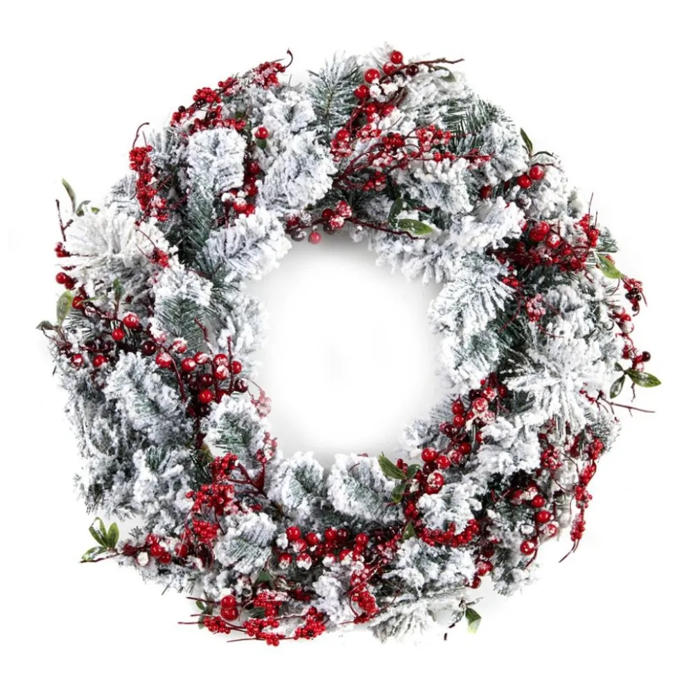 Goodwill Home Decors*Snow Berry Pine Wreath A 56188