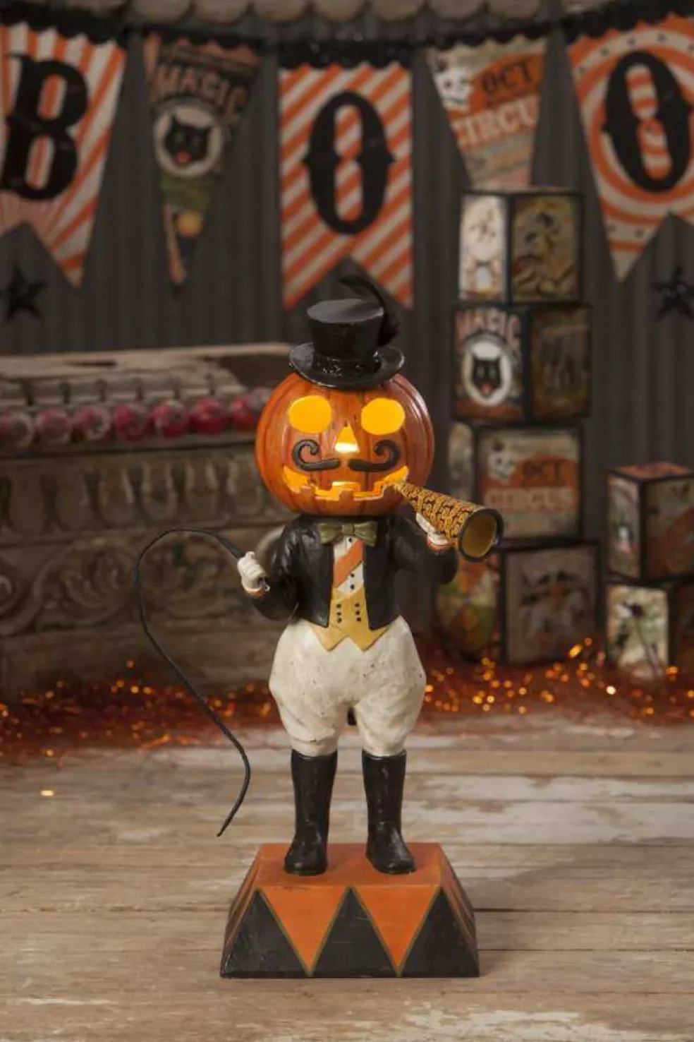 Bethany Lowe Halloween*Td7620 Pumpkinhead Ringmaster